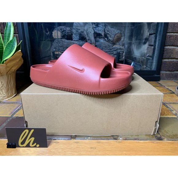 Women’s 10 Nike Calm Slides “Rugged Orange” Slide Sandals DX4816-800 - Picture 3 of 7